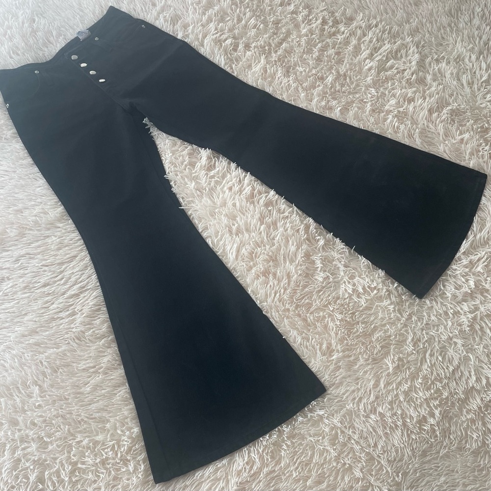 Vintage Denim Black Flare Pants